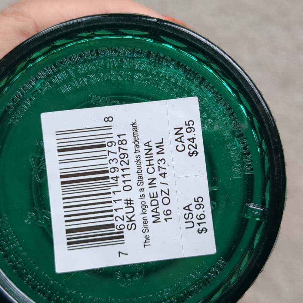 Starbucks Emerald Green Jeweled cup 16oz - Picture 3 of 3